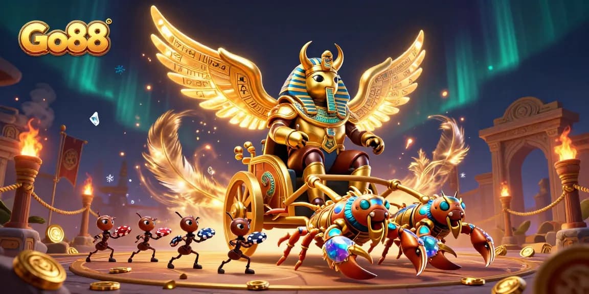 Experience exciting gameplay at Go88 with a captivating scene featuring vibrant characters and rich casino elements.