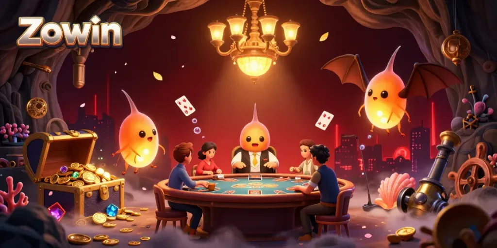 Zowin offers thrilling casino adventures illuminated by glowworms in a whimsical cave setting.