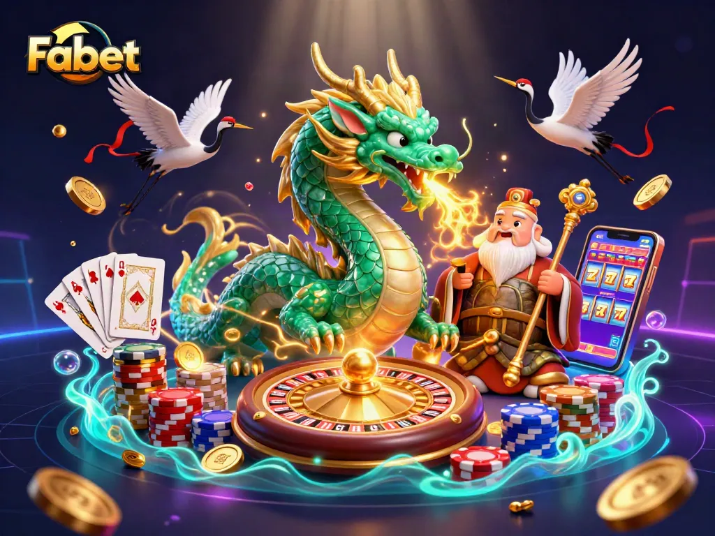 Fabet offers thrilling gameplay with diverse casino elements including dragons and lucky symbols.
