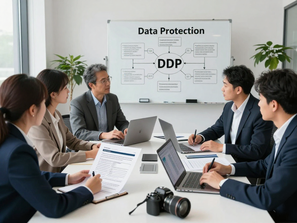 Startseite für individuelle Datenschutzlösungen in modernem Büro mit Experten.