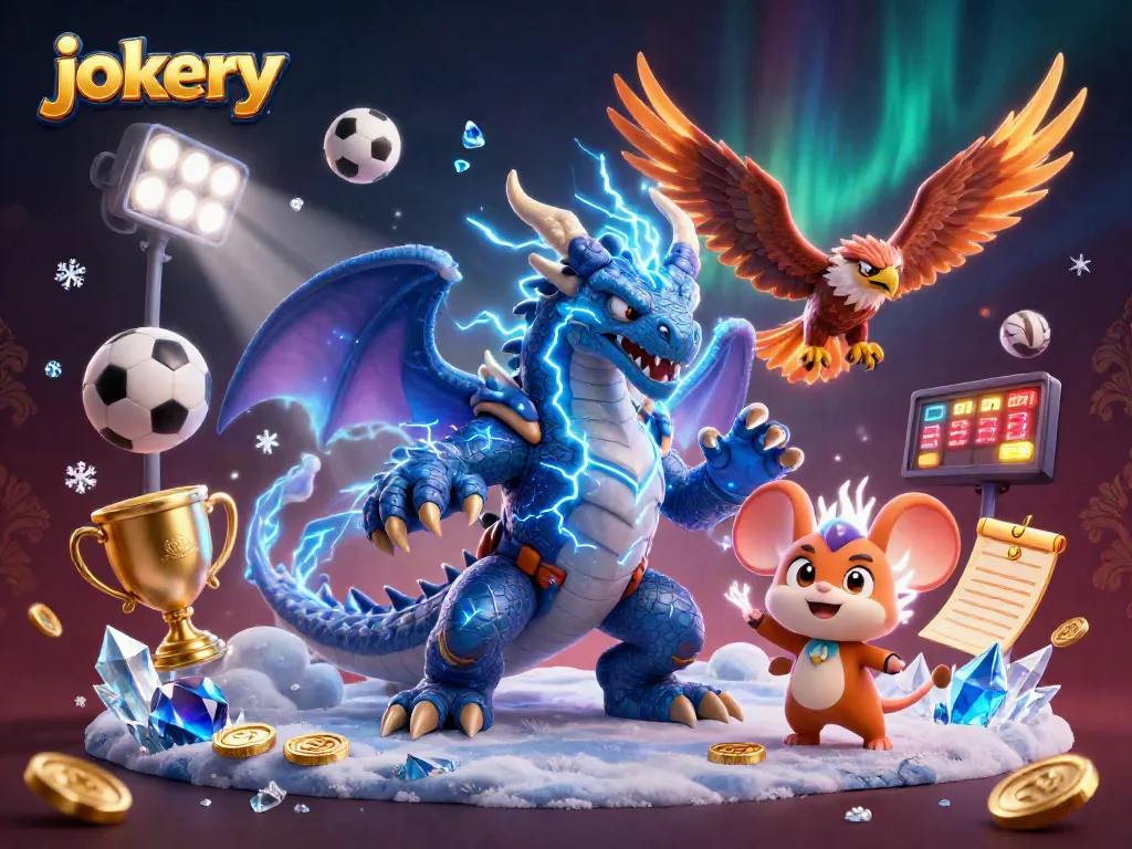Experience thrilling action at Jokery Casino with dynamic sports elements and vibrant characters.